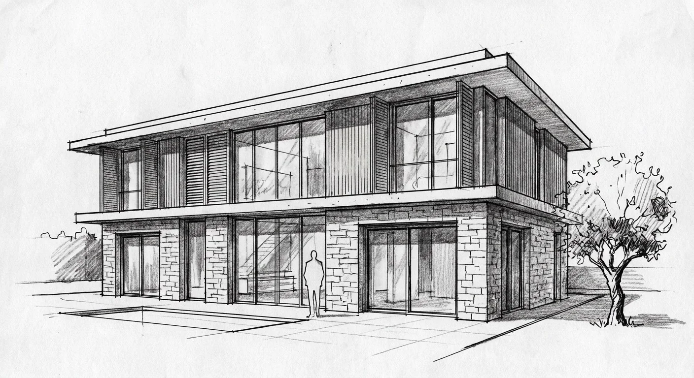 Eskiz → Modern Villa - öncesi